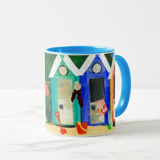 "Beach Huts" Ringer Mok (Voorkant rechts)