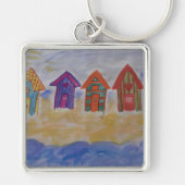 Beach Huts Sleutelhanger (Voorkant)