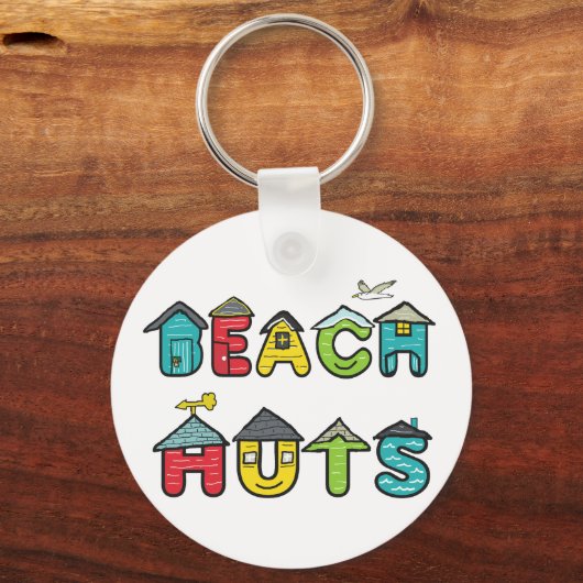 Beach Huts Sleutelhanger (Voorkant)