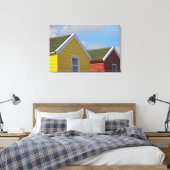 Beach Huts | Southwold, Engeland Canvas Afdruk (Insitu (Slaapkamer))
