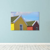 Beach Huts | Southwold, Engeland Canvas Afdruk (Insitu (Houten vloer))