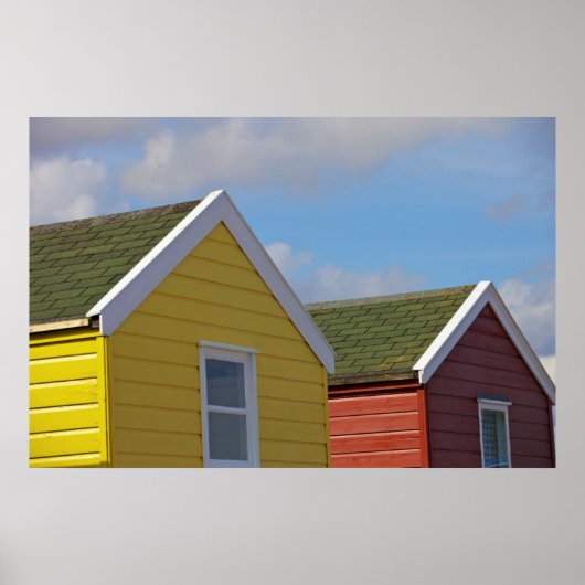 Beach Huts | Southwold, Engeland Poster (Voorkant)