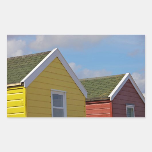 Beach Huts | Southwold, Engeland Rechthoekige Sticker (Voorkant)