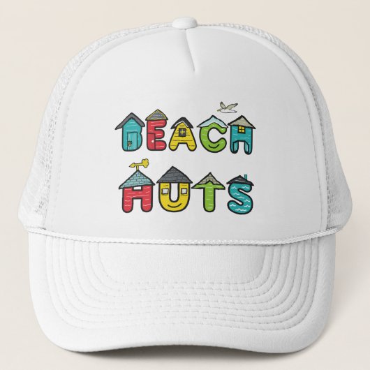 Beach Huts Trucker Pet (Voorkant)