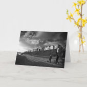 Beach Huts - Vaderdag beeldende kunst - Gevist Kaart (Gele Bloem)