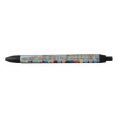 Beach Huts Zwarte Inkt Pen (Voorkant)