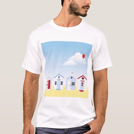 Beach Hutten Mannen T-shirt (Voorkant)