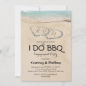 Beach I DO BBQ Engagement Party Kaart (Voorkant)