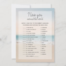 Beach I Love You Foreign Words Vrijgezellenfeest G Kaart