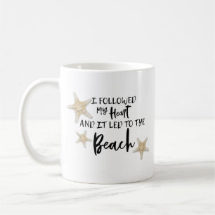 Beach ik volgde mijn hart en het leidde tot het st koffiemok