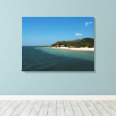 Beach In alter Canvas Afdruk (Insitu (Houten vloer))