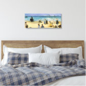 Beach in Boulogne, Edouard Manet, kunst Canvas Afdruk (Insitu (Slaapkamer))