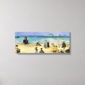 Beach in Boulogne, Edouard Manet, kunst Canvas Afdruk (Voorkant)