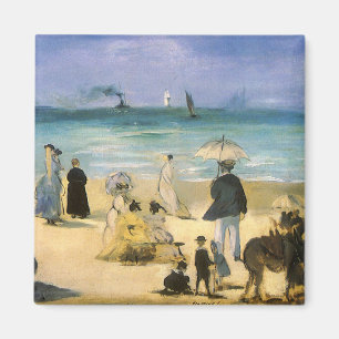 Beach in Boulogne, Edouard Manet,  kunst Magneet