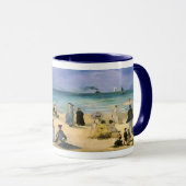 Beach in Boulogne, Edouard Manet,  kunst Mok (Voorkant rechts)