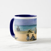 Beach in Boulogne, Edouard Manet,  kunst Mok (Voorkant links)