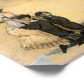 Beach in Boulogne, Edouard Manet, kunst Poster (Hoek)