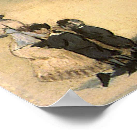 Beach in Boulogne, Edouard Manet,  kunst Poster (Hoek)