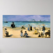 Beach in Boulogne, Edouard Manet,  kunst Poster (Voorkant)