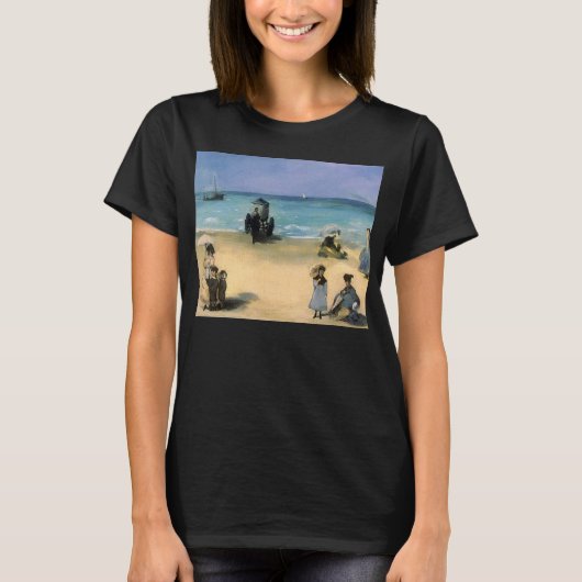 Beach in Boulogne, Edouard Manet,  kunst T-shirt (Voorkant)