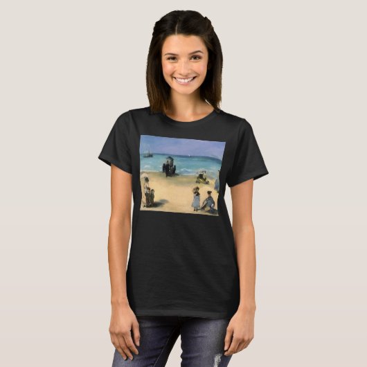 Beach in Boulogne, Edouard Manet,  kunst T-shirt (Voorkant volledig)