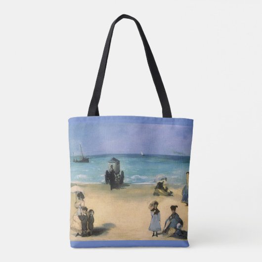 Beach in Boulogne, Edouard Manet,  kunst Tote Bag (Achterkant)