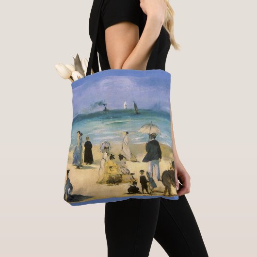 Beach in Boulogne, Edouard Manet, kunst Tote Bag (Dichtbij)