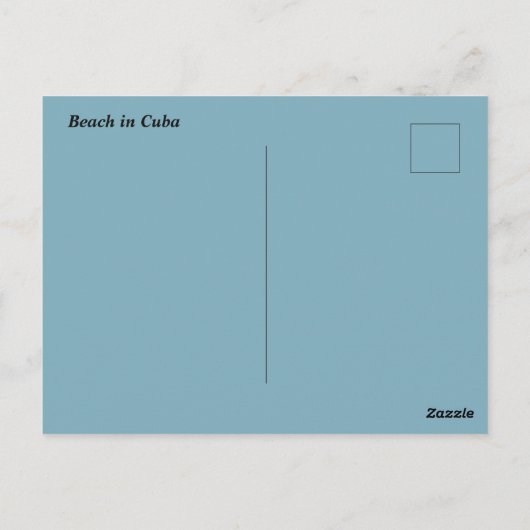 Beach in Cuba Briefkaart (Achterkant)