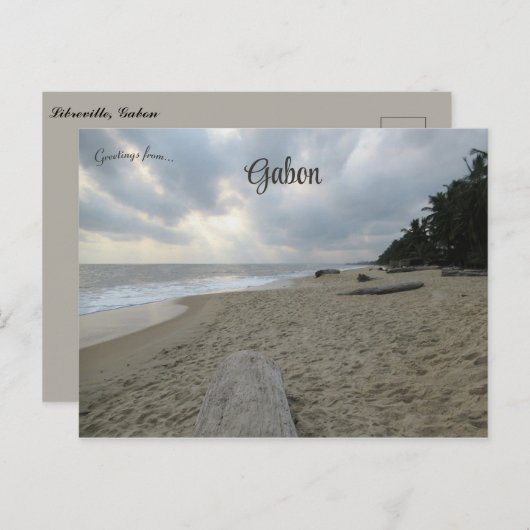 Beach in Libreville Gabon Briefkaart (Voorkant / Achterkant)