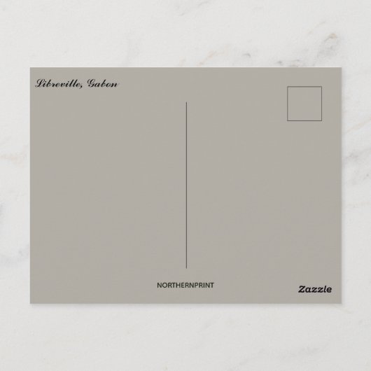 Beach in Libreville Gabon Briefkaart (Achterkant)