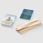 Beach in Loving Memory Funeral Program Handwaaier (Niet-gemonteerd)