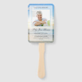 Beach in Loving Memory Funeral Program Handwaaier (Voorkant)