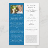 Beach in Loving Memory Funeral Program Programmakaart (Achterkant)