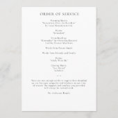 Beach in Loving Memory Funeral Programmakaart (Achterkant)