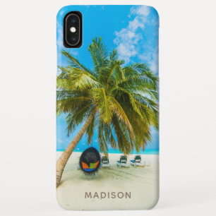 Beach in Maldiven, aangepaste naam telefoongevalle Case-Mate iPhone Case