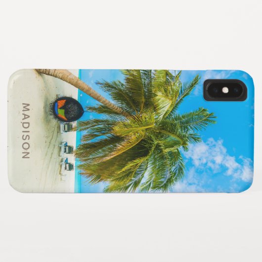 Beach in Maldiven, aangepaste naam telefoongevalle Case-Mate iPhone Case (Achterkant (horizontaal))