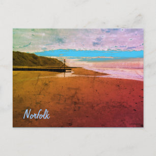Beach in Mundesley, Norfolk door Alexandra Cook Briefkaart