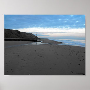 Beach in Mundesley, Norfolk door Alexandra Cook Poster
