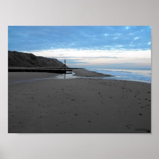 Beach in Mundesley, Norfolk door Alexandra Cook Poster (Voorkant)