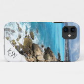 Beach in Nice, France iPhone 5 monogrammed hoesje (Achterkant (horizontaal))