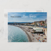 Beach in Nice, Frankrijk Briefkaart (Voorkant / Achterkant)