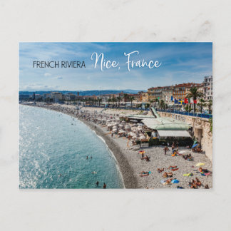 Beach in Nice, Frankrijk Briefkaart