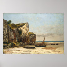 Beach in Normandië - Gustave Courbet Fine Art
