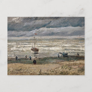 Beach in Scheveningen in Stormy Weather-Van Gogh Briefkaart