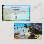 Beach in St. George Bermuda Visitekaartje (Voorkant / Achterkant)