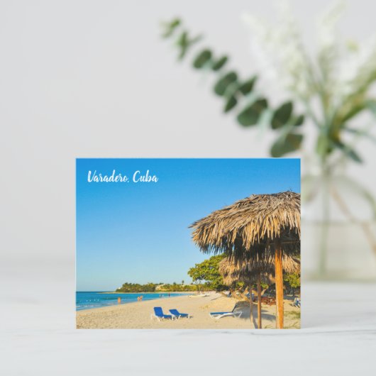 Beach in Vardero, Cuba Briefkaart (Staand voorkant)