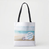 Beach is altijd een goed idee, zomer tote bag (Voorkant)