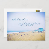 Beach is mijn gelukkige plek script vakantie in Ca Briefkaart (Voorkant / Achterkant)
