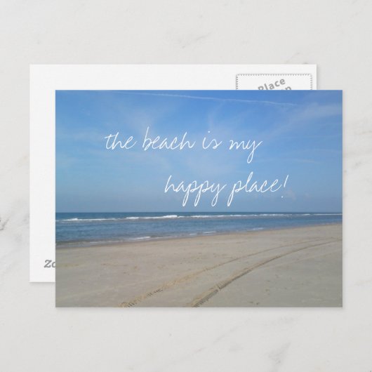 Beach is mijn Happy Place Briefkaarten (Voorkant / Achterkant)