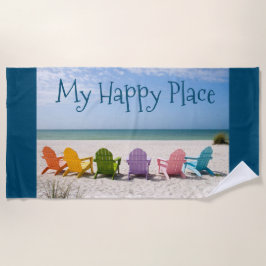 Beach is Mijn Happy Place Strandlaken